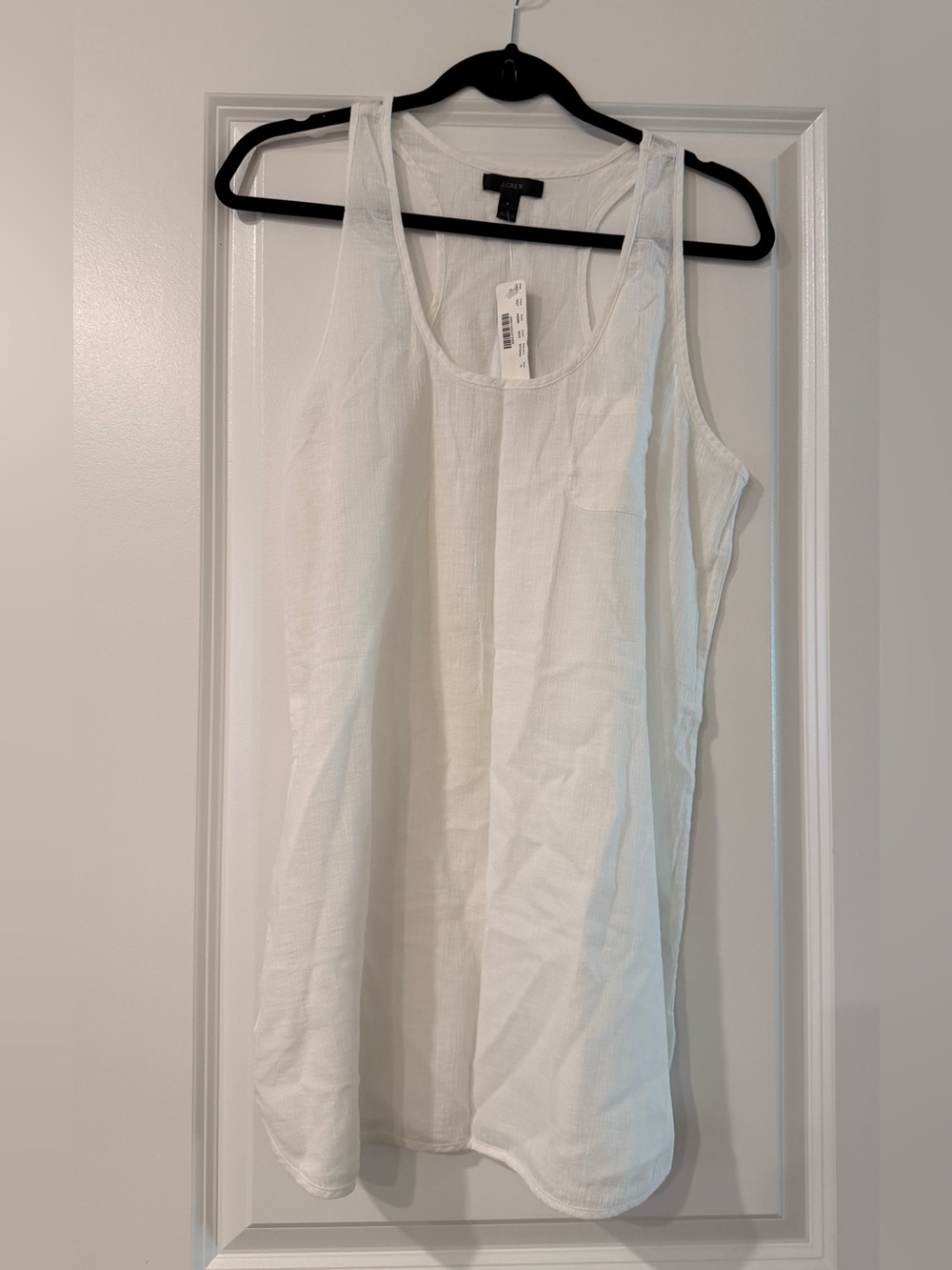 NWT J. Crew White Scoop Neck Racerback Tank